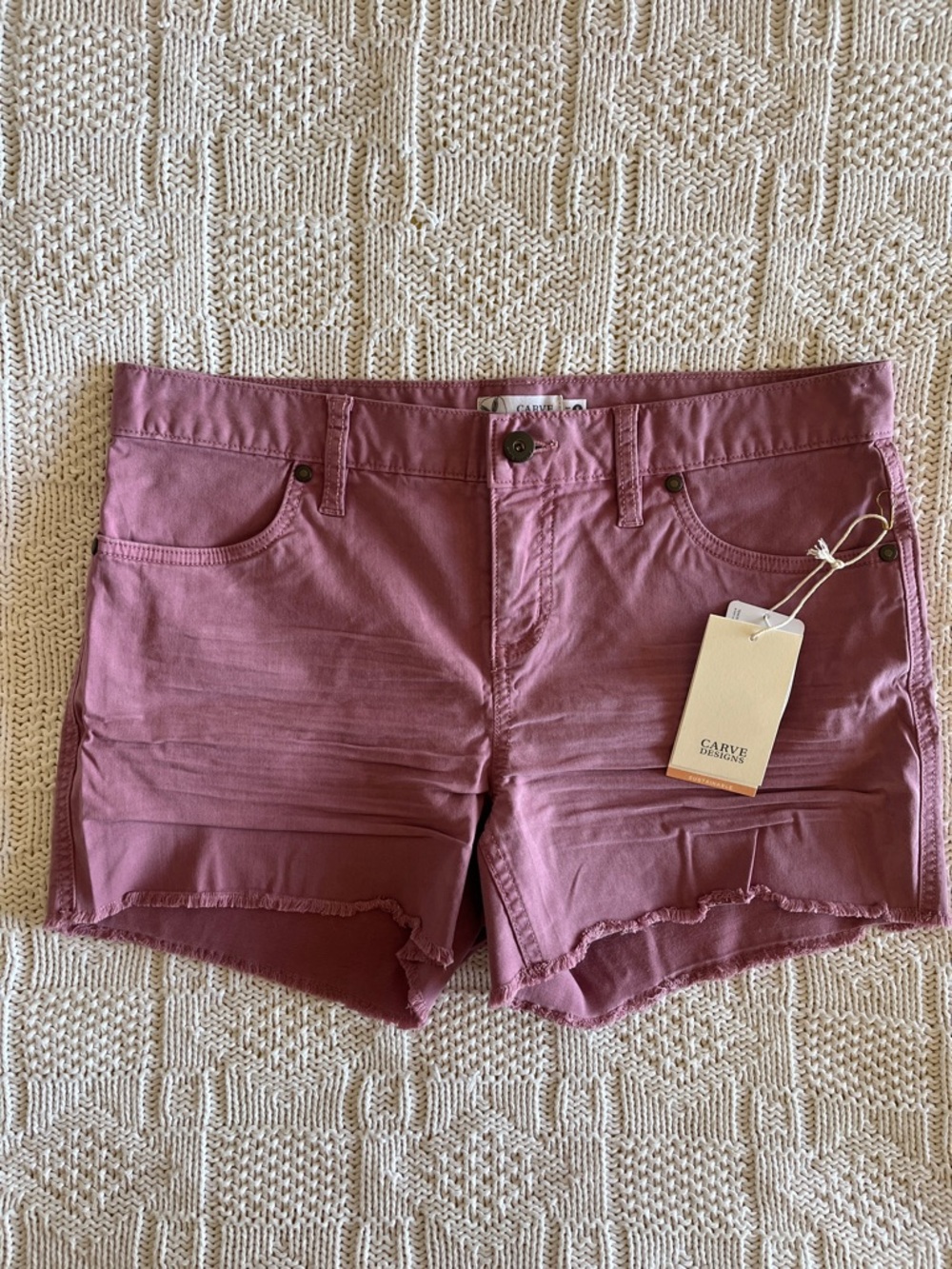 NWT Carve Designs Oahu 4" Twill Short in Orchid Sz 8 - Picture 4 of 13